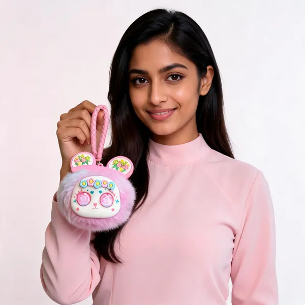 Blossom_Panda_Plush_Pompom_Keychain_Bag_Charm