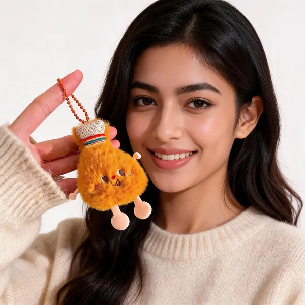 Foodie_Bag_Charm_Cute_Plush_Chicken_Drumstick_Keychain_For_Women