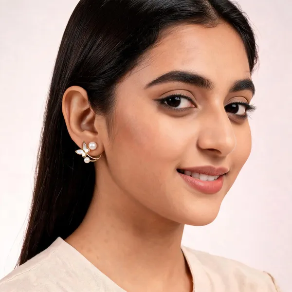 Butterfly_Pearl_Earrings_For_Women_Gold_Tone_Daily_Wear