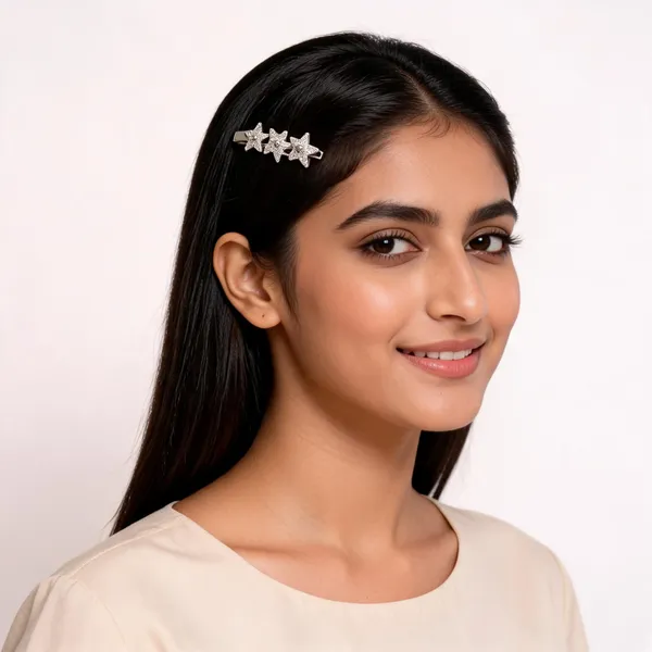 Crystal_Pav_Five_Pointed_Star_Silver_Hairclip