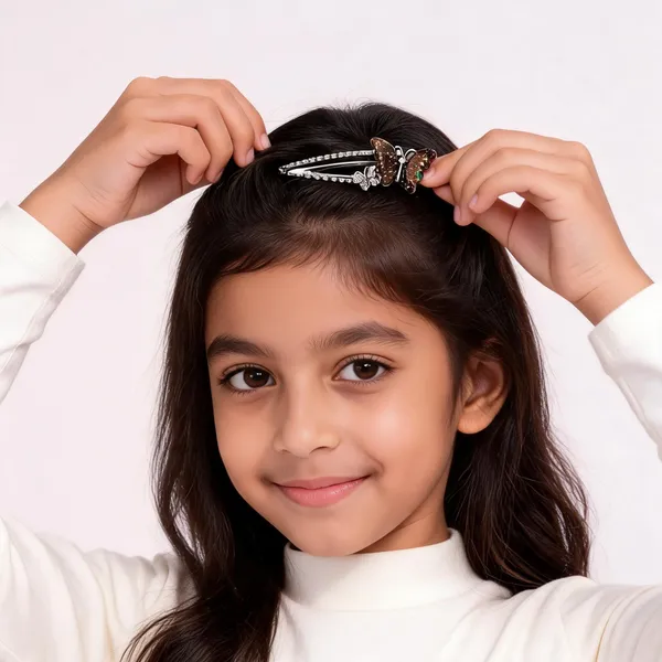 Gunmetal_Black_Butterfly_Hair_Clip_For_Women