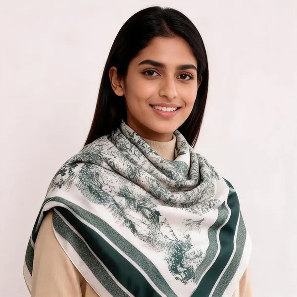 Midnight_Porcelain_Satin_Scarf_Blue_Ivory_Print_Green