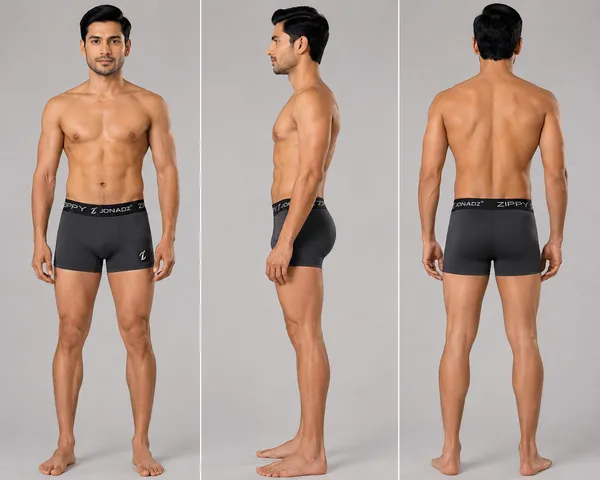 Mens_Microfiber_Modal_Lycra_Truncks_Dark_Steel_Grey_With_Black_Waistband