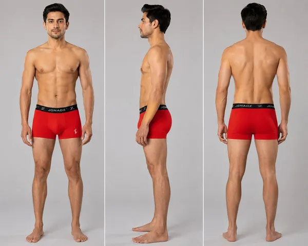 Mens_Microfiber_Modal_Lycra_Truncks_Bright_Red_With_Black_Waistband
