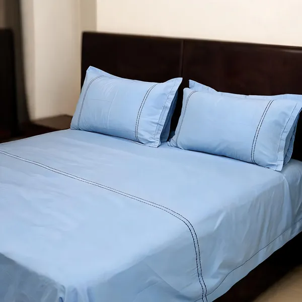Sky_Blue_Fine_Cotton_King_Size_Bedlinen_For_Home_&_Decor