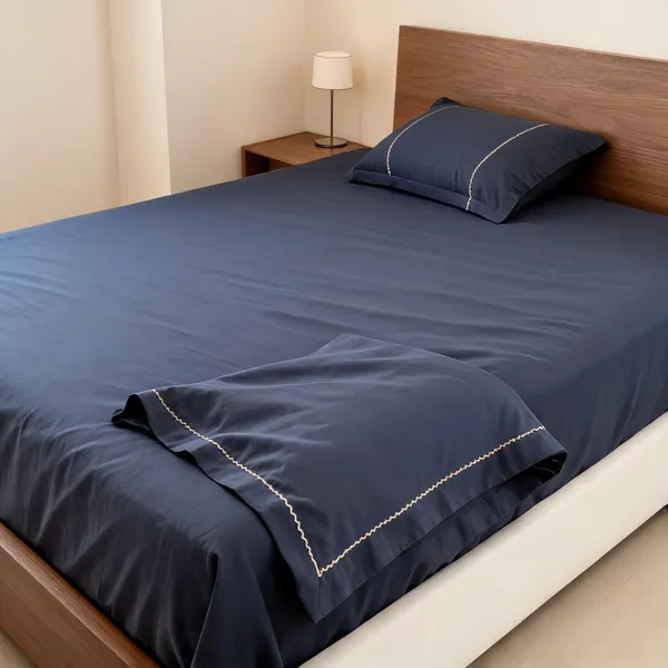 Navy_Blue_Fine_Cotton_King_Size_Bedlinen_For_Home_&_Decor
