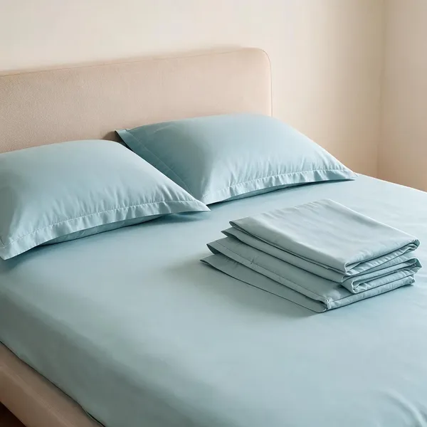 Sky_Blue_Fine_Cotton_King_Size_Bedlinen_For_Home_&_Decor