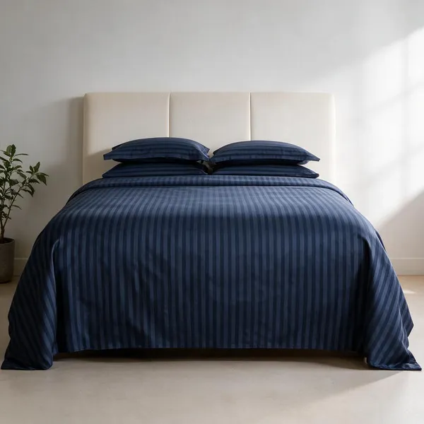 Navy_Blue_Fine_Cotton_King_Size_Bedlinen_For_Home_&_Decor
