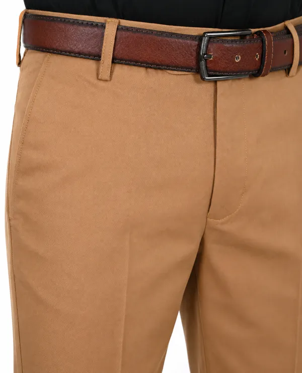 The_DS_Men's_Cotton_Touch_Regular_Fit_Casual_Trouser_|_Solid_Mid_Rise_Casual_Wear_Pant_|_Camel_Brown