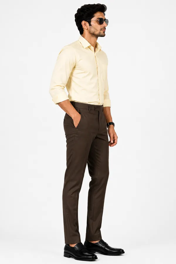 The_DS_Men's_Cotton_Touch_Regular_Fit_Casual_Trouser_|_Solid_Mid_Rise_Casual_Wear_Pant_|_Coffee