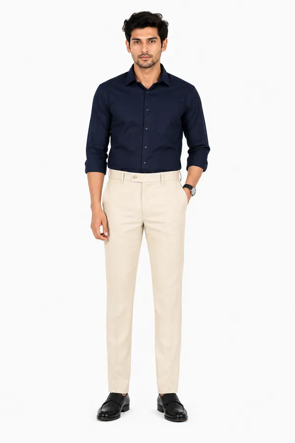 The_DS_Men's_Cotton_Touch_Regular_Fit_Casual_Trouser_|_Solid_Mid_Rise_Casual_Wear_Pant_|_Cream