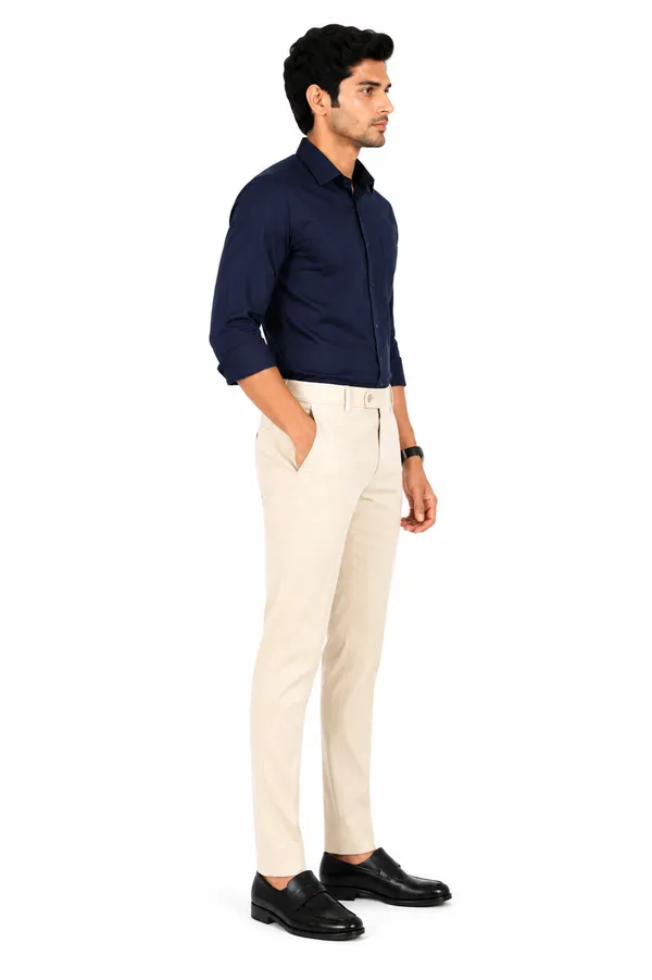 The_DS_Men's_Cotton_Touch_Regular_Fit_Casual_Trouser_|_Solid_Mid_Rise_Casual_Wear_Pant_|_Cream