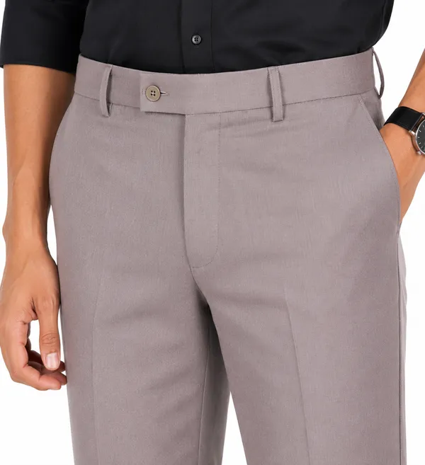 The_DS_Men's_Cotton_Touch_Regular_Fit_Casual_Trouser_|_Solid_Mid_Rise_Casual_Wear_Pant_|_Dust_Grey