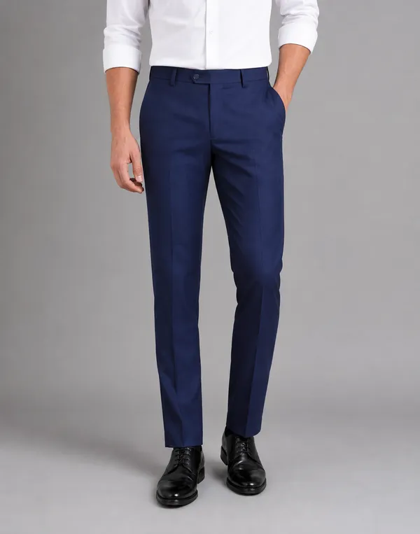 The_DS_Men's_Cotton_Touch_Regular_Fit_Casual_Trouser_|_Solid_Mid_Rise_Casual_Wear_Pant_|_Ink_Blue