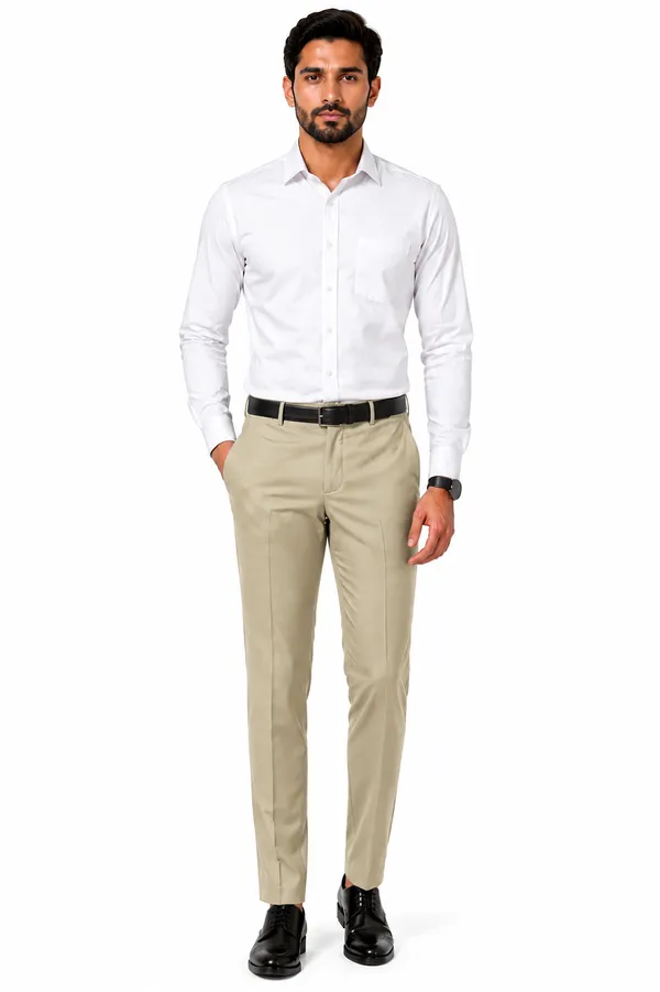 The_DS_Men's_Cotton_Touch_Regular_Fit_Casual_Trouser_|_Solid_Mid_Rise_Casual_Wear_Pant_|_Khaki