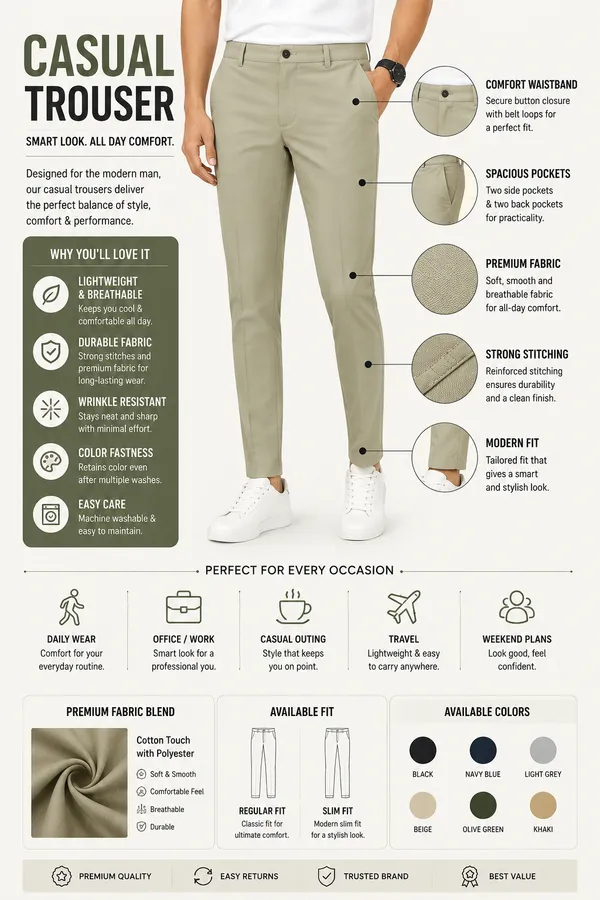 The_DS_Men's_Cotton_Touch_Regular_Fit_Casual_Trouser_|_Solid_Mid_Rise_Casual_Wear_Pant_|_Light_Green