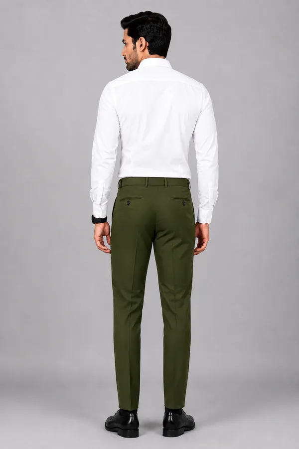 The_DS_Men's_Cotton_Touch_Regular_Fit_Casual_Trouser_|_Solid_Mid_Rise_Casual_Wear_Pant_|_Military_Green