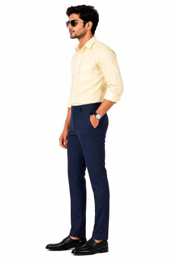 The_DS_Men's_Cotton_Touch_Regular_Fit_Casual_Trouser_|_Solid_Mid_Rise_Casual_Wear_Pant_|_Navy_Blue