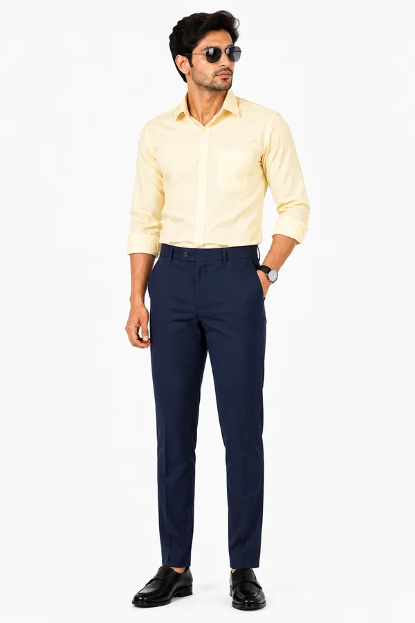 The_DS_Men's_Cotton_Touch_Regular_Fit_Casual_Trouser_|_Solid_Mid_Rise_Casual_Wear_Pant_|_Navy_Blue