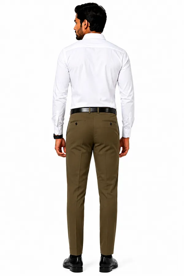 The_DS_Men's_Cotton_Touch_Regular_Fit_Casual_Trouser_|_Solid_Mid_Rise_Casual_Wear_Pant_|_Olive_Drab