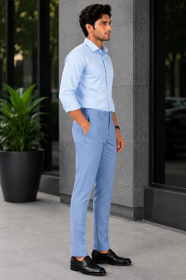 The_DS_Men's_Cotton_Touch_Regular_Fit_Casual_Trouser_|_Solid_Mid_Rise_Casual_Wear_Pant_|_Sky_Blue