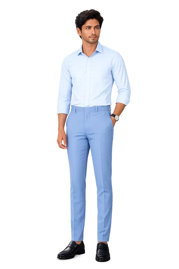 The_DS_Men's_Cotton_Touch_Regular_Fit_Casual_Trouser_|_Solid_Mid_Rise_Casual_Wear_Pant_|_Sky_Blue