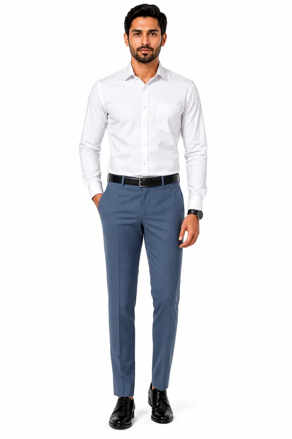 The_DS_Men's_Cotton_Touch_Regular_Fit_Casual_Trouser_|_Solid_Mid_Rise_Casual_Wear_Pant_|_Steel_Blue