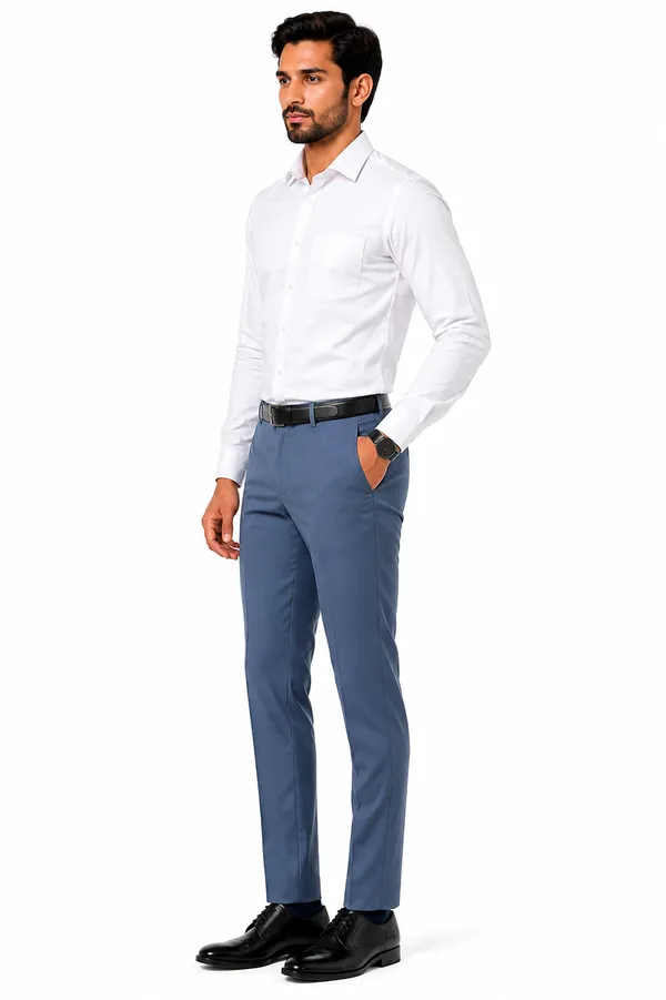 The_DS_Men's_Cotton_Touch_Regular_Fit_Casual_Trouser_|_Solid_Mid_Rise_Casual_Wear_Pant_|_Steel_Blue