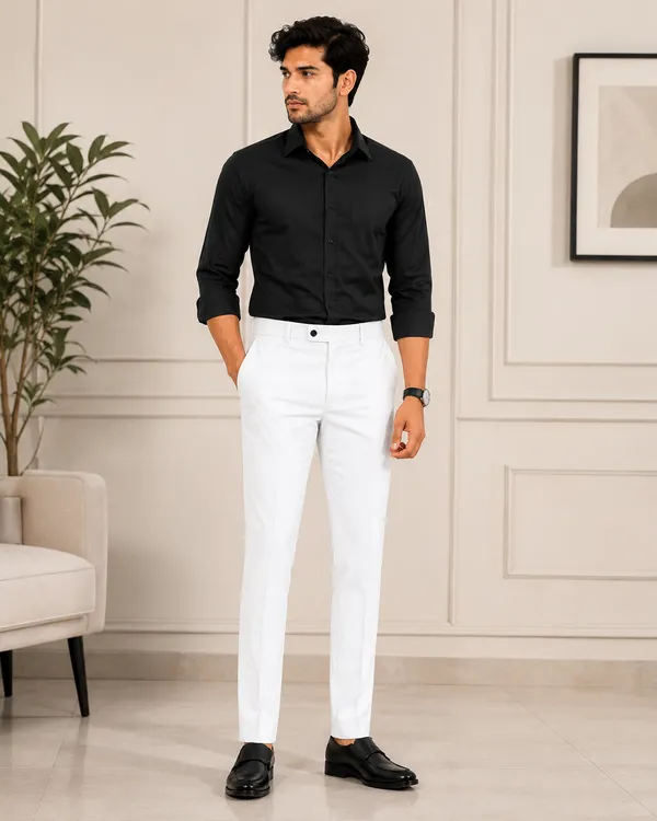 The_DS_Men's_Cotton_Touch_Regular_Fit_Casual_Trouser_|_Solid_Mid_Rise_Casual_Wear_Pant_|_White