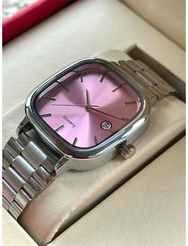 Pink_Metal_Square_Dial_Watch_for_Men