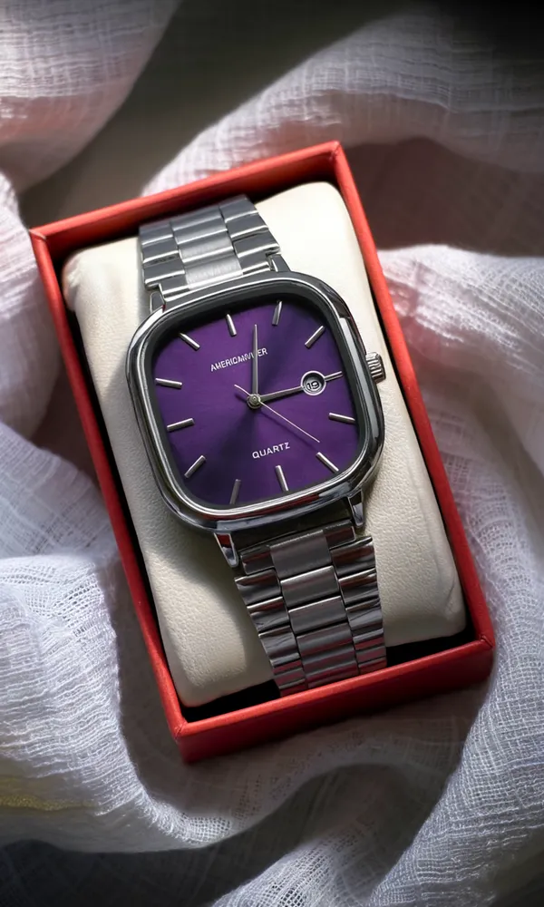 Silver_Metal_Purple_Dial_Quartz_Watch_for_Men