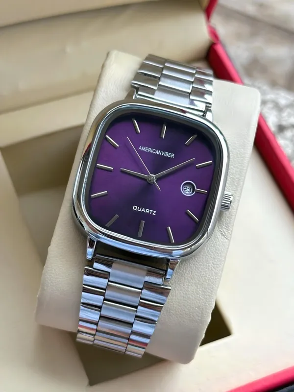 Silver_Metal_Purple_Dial_Quartz_Watch_for_Men