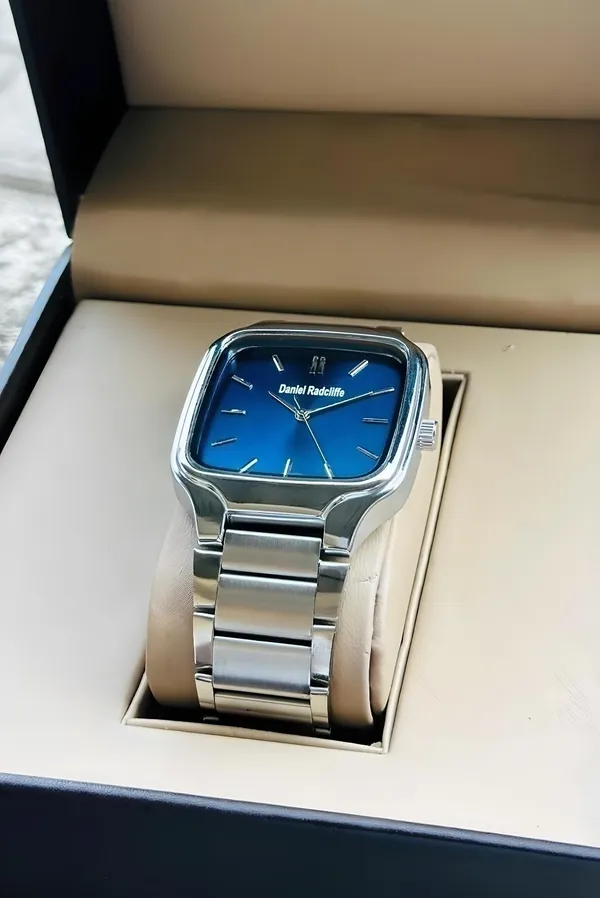 Silver_Tone_Blue_Dial_Square_Analog_Watch_For_Men