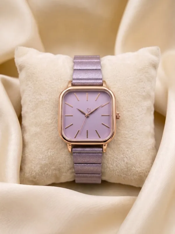 Purple_Metal_Square_Dial_Watch_For_Women