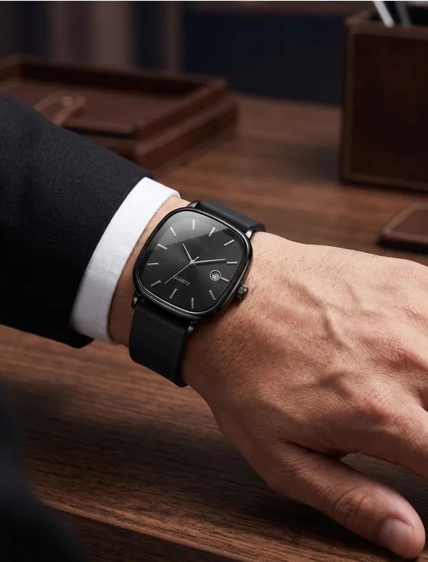 Black_Square_Dial_Quartz_Watch_for_Men_And_Men