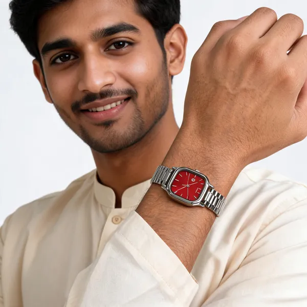 Red_Metal_Bracelet_Quartz_Watch