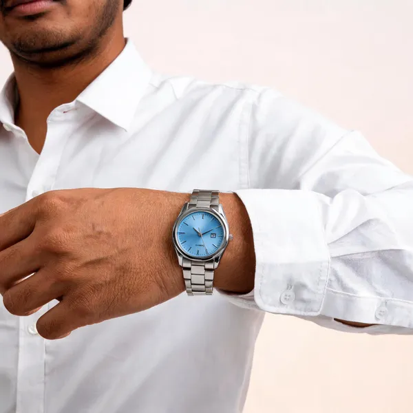 Silver_Stainless_Steel_Sky_Blue_Dial_Metal_Bracelet_Analog_Watch_For_Men