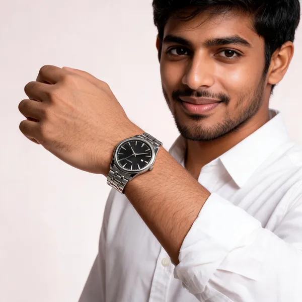 Silver_Stainless_Steel_Black_Dial_Metal_Bracelet_Analog_Watch_For_Men