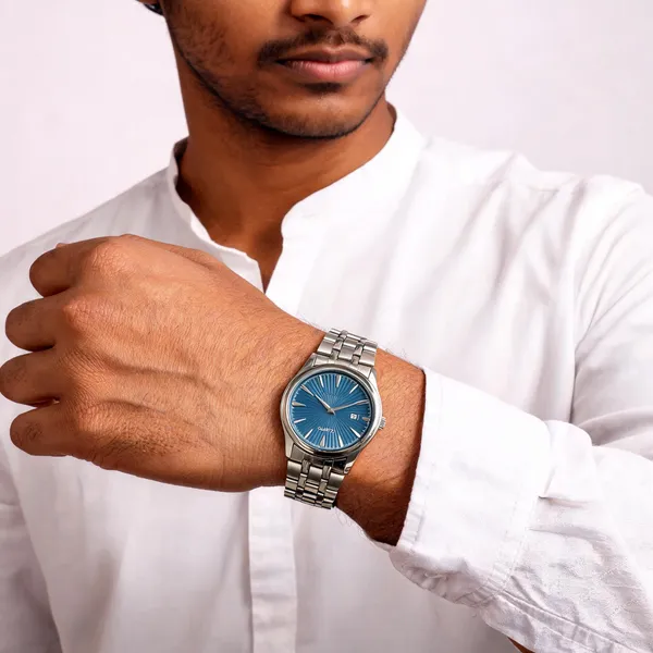 Silver_Stainless_Steel_Blue_Radial_Dial_Metal_Bracelet_Analog_Watch_For_Men