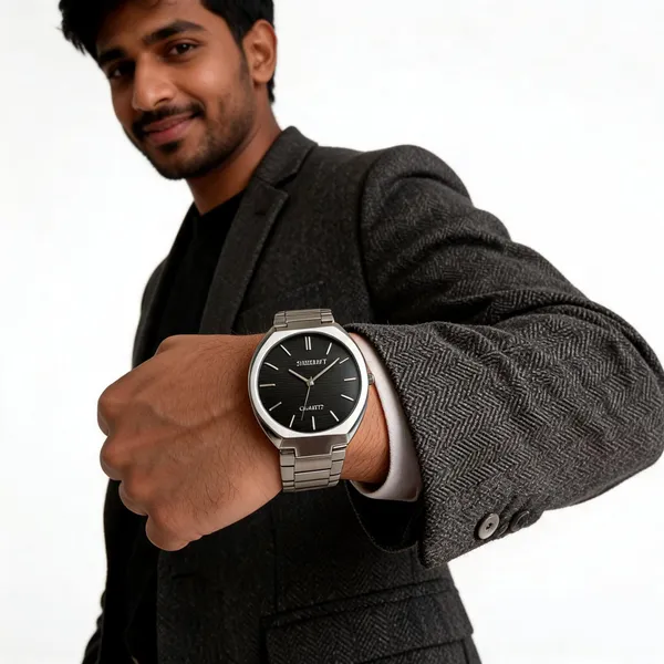 Silver_Stainless_Steel_Black_Dial_Analog_Watch_For_Men