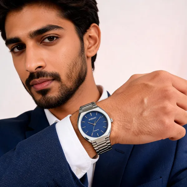 Silver_Stainless_Steel_Blue_Dial_Metal_Bracelet_Analog_Watch_For_Men