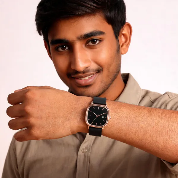 Black_Silicone_Rose_Gold_Tone_Square_Dial_Analog_Watch_For_Men
