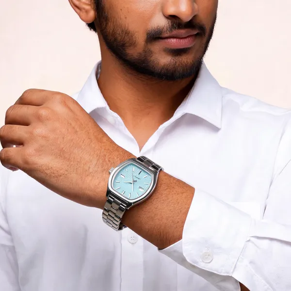 Silver_Stainless_Steel_Turquoise_Dial_Analog_Watch_For_Men
