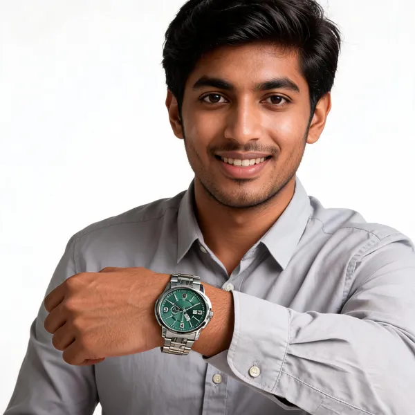 Silver_Stainless_Steel_Green_Dial_Analog_Watch_For_Men
