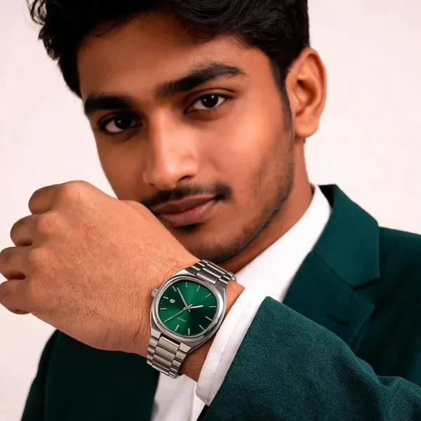 Silver_Stainless_Steel_Green_Dial_Analog_Watch_For_Men