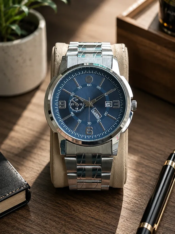 Silver_Stainless_Steel_Chronograph_Watch_For_Men