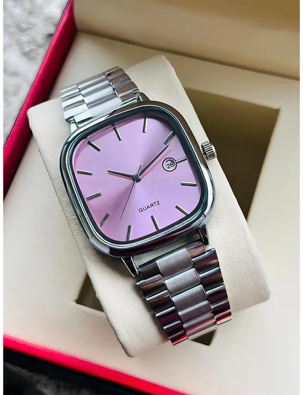 Pink_Metal_Square_Dial_Watch_for_Men