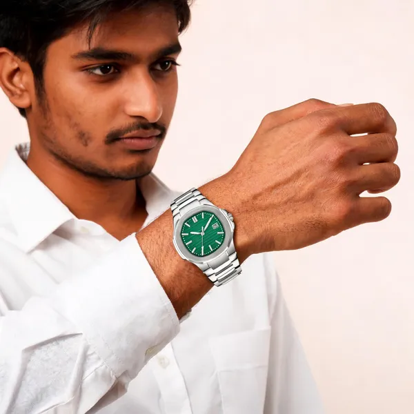 Silver_Stainless_Steel_Green_Dial_Analog_Watch_For_Men