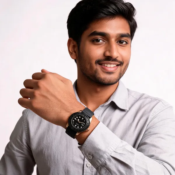Navy_Silicone_Rose_Gold_Tone_Analog_Watch_For_Men