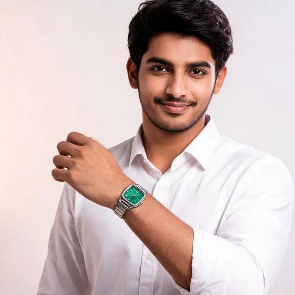 Silver_Stainless_Steel_Green_Dial_Analog_Watch_For_Men